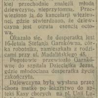 Samobójstwo dziewczyny, 1930