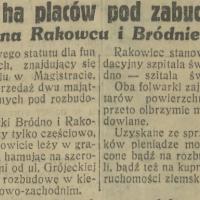 Rakowiec pod zabudowę, 1930