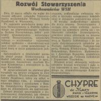 Stowarzyszenie wychowańców, 1930