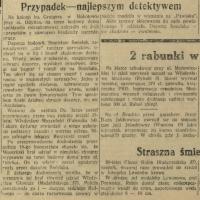Przypadek detektywem, 1930