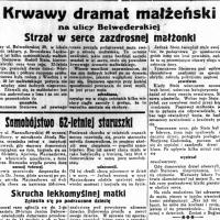 Krwawy dramat małżeński, 1930