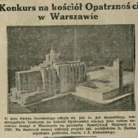 Konkurs na kościół, 1930