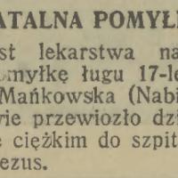 Fatalna pomyłka, 1930