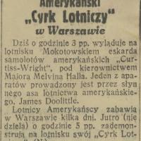 Cyrk lotniczy, 1930