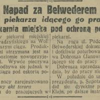 Napad na piekarza, 1930