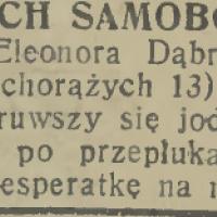 Zamach samobójczy,  1930