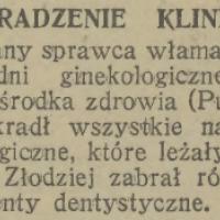 Narzędzia skradzione, 1930