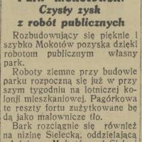 Park mokotowski, 1930