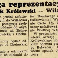 Droga reprezentacyjna, 1930