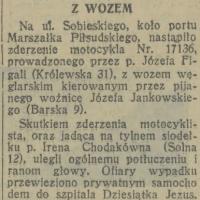 Zderzenie motocykla z wozem Zderzenie motocykla z wozem, 1930