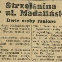Strzelanina przy Madalińskiego. Awantury rodzinne. 1930.
