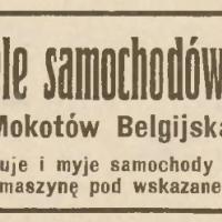 Garażuje, konserwuje, myje, 1930