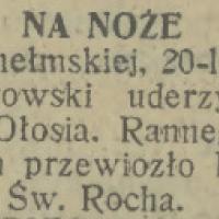 Na noże, 1930