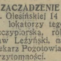 Zaczadzenie, 1930