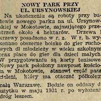 Nowy park Nowy park, 1930