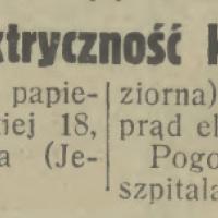 Elektryczność kąsa, 1931