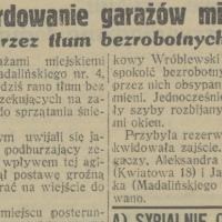 Bombardowanie garażów, 1931