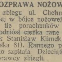 Rozprawa nożowa, 1931