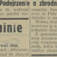 Podejrzenie o zbrodnię, 1931