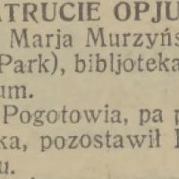 Zatrucie opjum, 1931