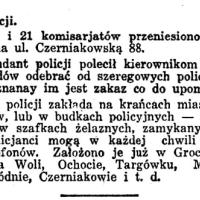 Przeniesienie komisarjatu Przeniesienie komisarjatu, 1931