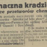 Łup na ból głowy, 1931