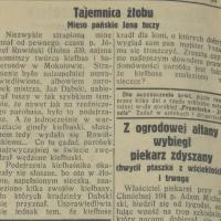 Kiełbasa dla koni, 1931