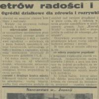 Ogródki działkowe, 1931