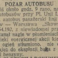 Pożar autobusu, 1931