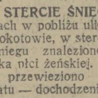 W stercie śniegu, 1931
