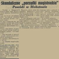 Porządki magistrackie, 1931