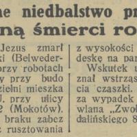 Skandaliczne niedbalstwo, 1931