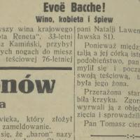 Wino, kobieta i śpiew, 1931