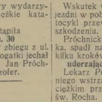 Katastrofa motocyklowa, 1931