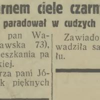 W czarnem ciele czarny duch, 1931
