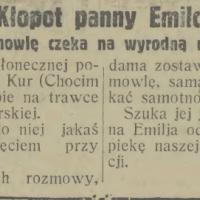 Kłopot panny Emilci Kłopot panny Emilci, 1931