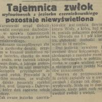 Tajemnica zwłok, 1931