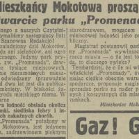 Mieszkańcy proszą o park, 1931