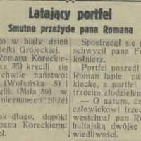 Latający portfel, 1931