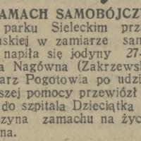 Zamach samobójczy, 1931