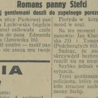 Romans panny Stefci Romans panny Stefci, 1931