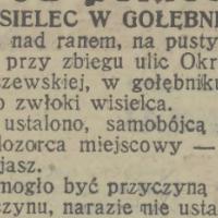 Wisielec w gołębniku, 1931