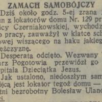 Zamach samobójczy, 1931