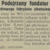 Podejrzany fundator, 1931
