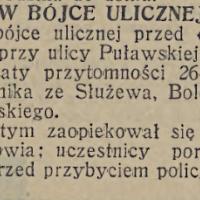W bójce ulicznej, 1931