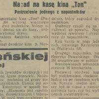 Napad na kasę, 1931