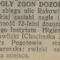 Zgon dozorcy, 1931
