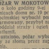 Pożar na Chocimskiej Pożar na Chocimskiej, 1931