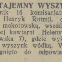 Potajemny wyszynk, 1931