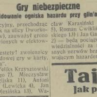 Ognisko hazardu, 1931